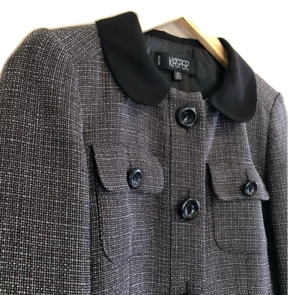 Kasper 4 Petite Peter Pan Collar Blazer and Skirt 4P Suit
